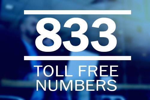 Photo of 833 toll free number.