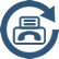 forward fax icon blue