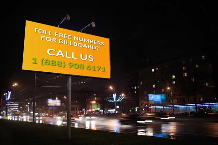 toll-free numbers on billboards