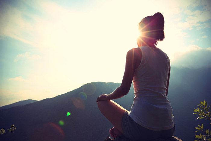 lady meditating