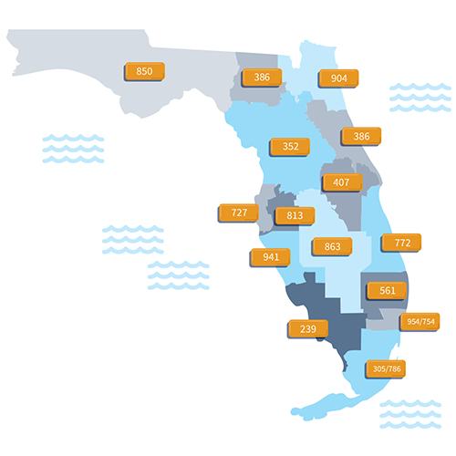 Florida Area Codes - Details, and Phone Numbers