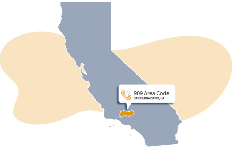 909 area code california