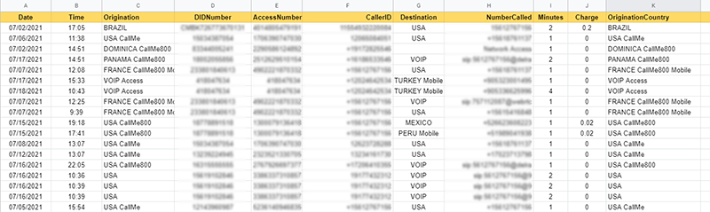 call tracking excel