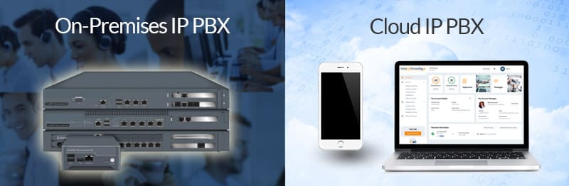 The cost of an on-premises IP-PBX versus cloud-hosted.
