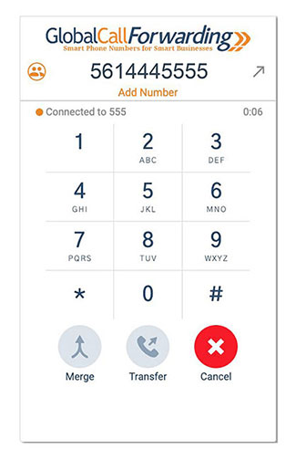 An image of 3-way calling from the GCF Softphone.