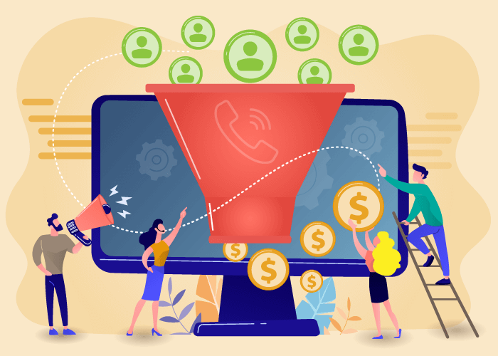 An image of sales call handling with tips for your call center.