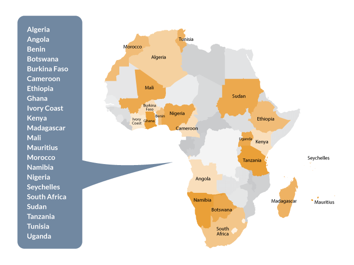 Africa zone map