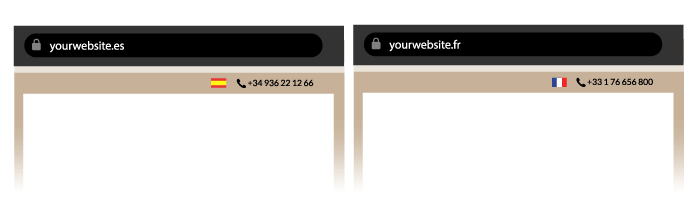 Example of multiple phone numbers on website