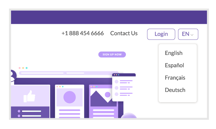 Another example of multiple contact phone numbers on website