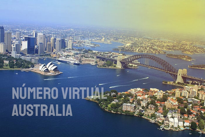 Una imagen de un número de teléfono virtual en Australia.