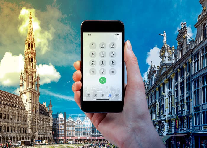 Image d'un numero de telephone virtuel en belgique.