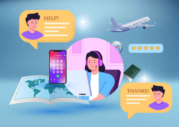 24/7 customer support for a travel company